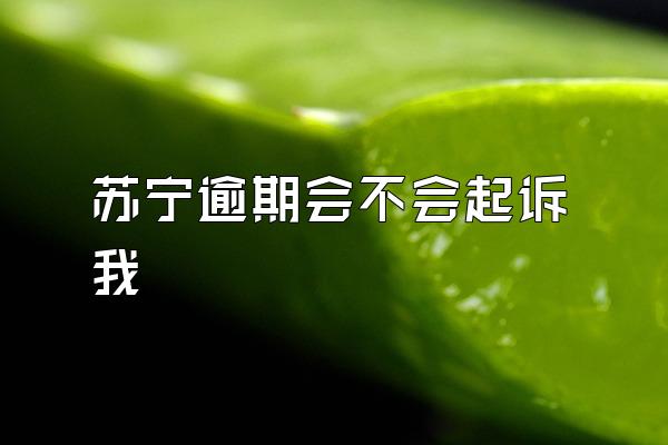 苏宁逾期会不会起诉我