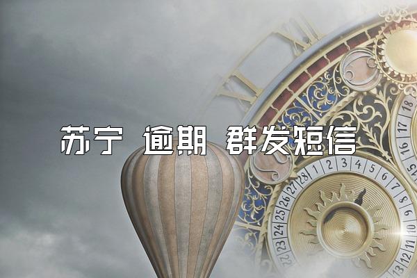 苏宁 逾期 群发短信