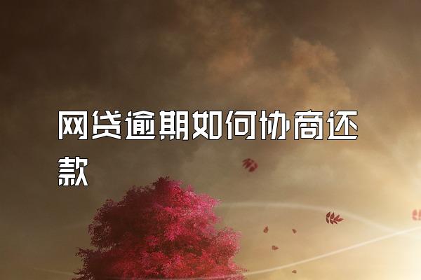 网贷逾期如何协商还款