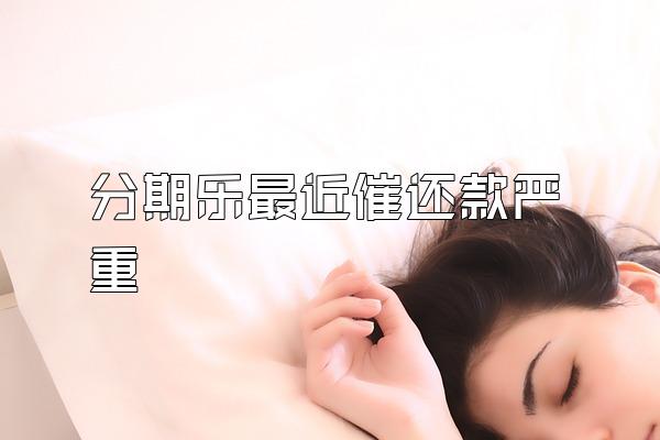 分期乐最近催还款严重