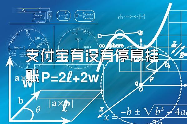 支付宝有没有停息挂账