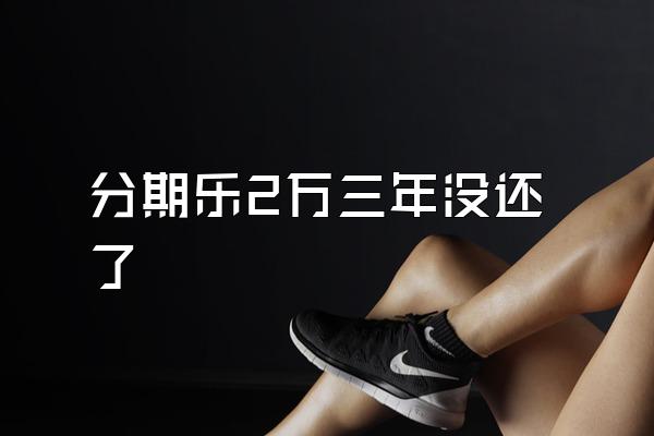 分期乐2万三年没还了