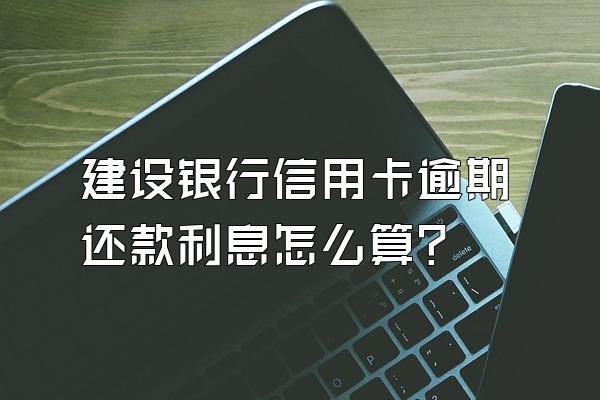 建设银行信用卡逾期还款利息怎么算?
