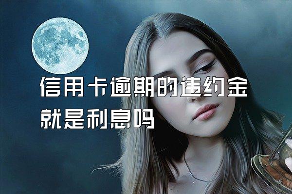 信用卡逾期的违约金就是利息吗