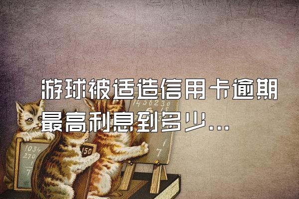游球被适造信用卡逾期最高利息到多少?