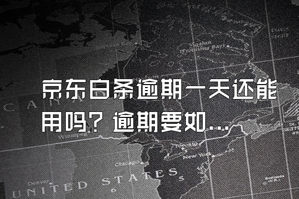 京东白条逾期一天还能用吗？逾期要如何解决？
