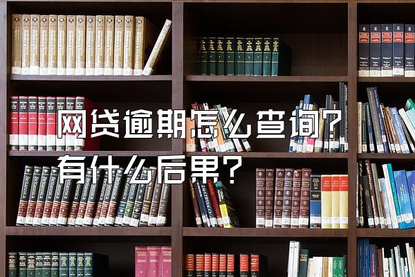 网贷逾期怎么查询？有什么后果？