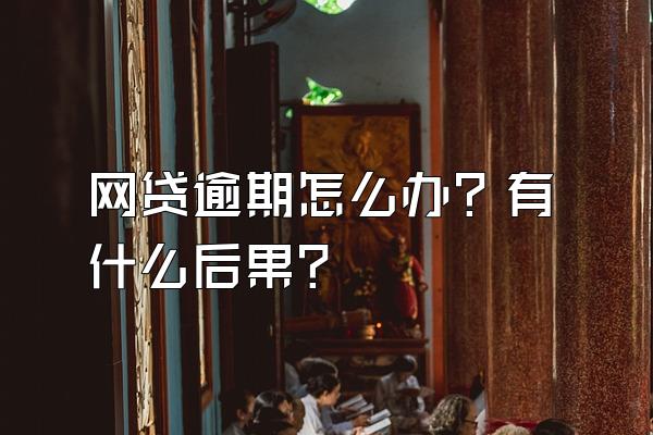 网贷逾期怎么办？有什么后果?