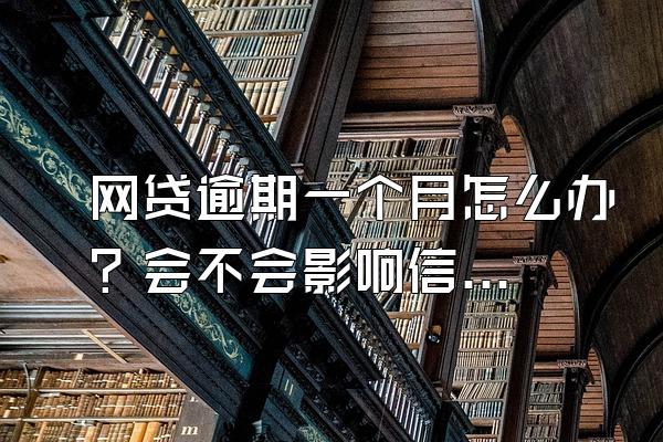 网贷逾期一个月怎么办？会不会影响信用卡？