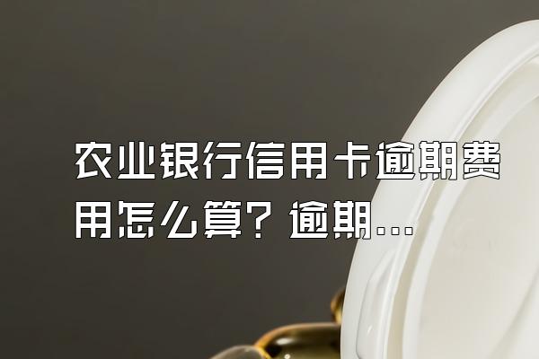 农业银行信用卡逾期费用怎么算？逾期怎么避免？