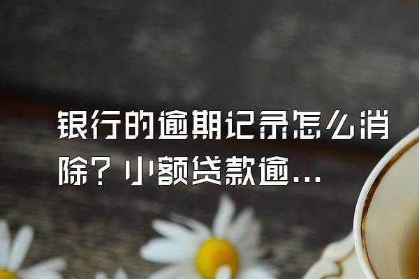 银行的逾期记录怎么消除？小额贷款逾期记录怎么消除？