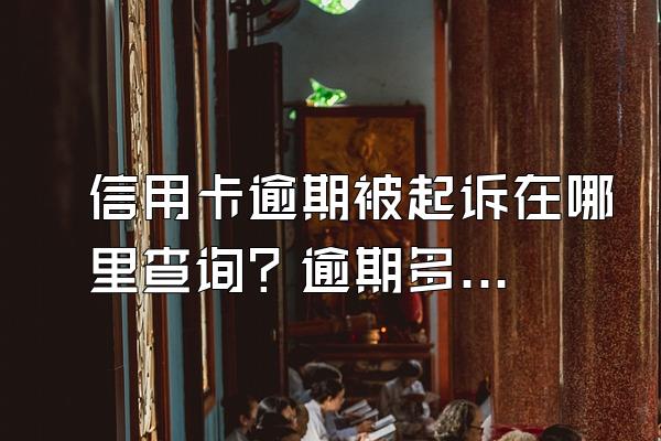 信用卡逾期被起诉在哪里查询？逾期多少钱会被起诉？