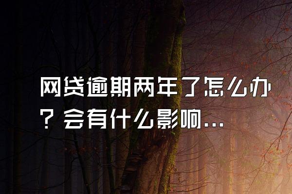 网贷逾期两年了怎么办？会有什么影响？