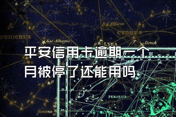 平安信用卡逾期一个月被停了还能用吗
