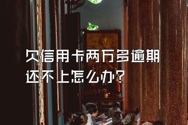 欠信用卡两万多逾期还不上怎么办？