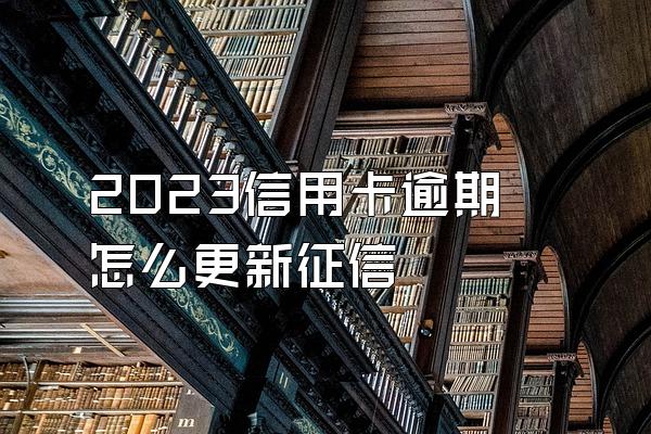 2023信用卡逾期怎么更新征信