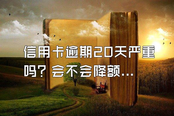 信用卡逾期20天严重吗？会不会降额？