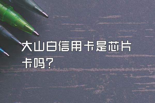 大山白信用卡是芯片卡吗？