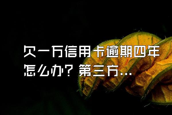 欠一万信用卡逾期四年怎么办？第三方催收上门合法吗？
