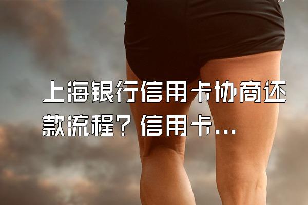 上海银行信用卡协商还款流程？信用卡逾期费用是多少？