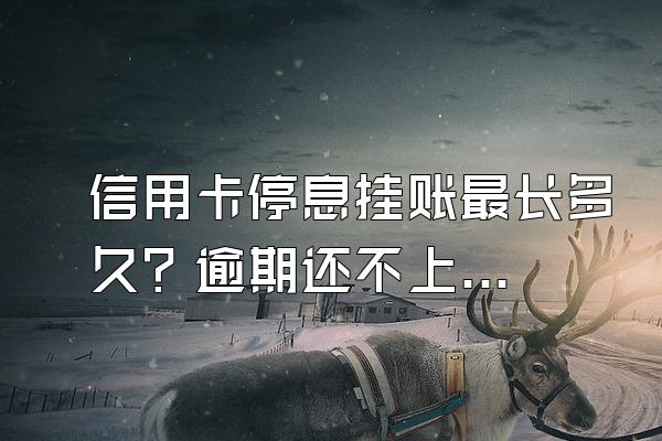 信用卡停息挂账最长多久？逾期还不上可以办理分期吗？