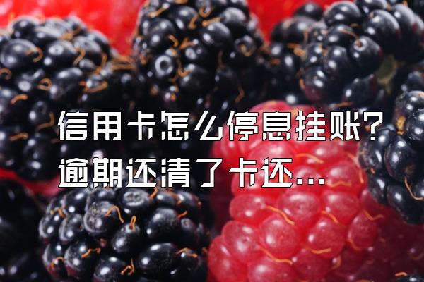 信用卡怎么停息挂账？逾期还清了卡还能用吗？