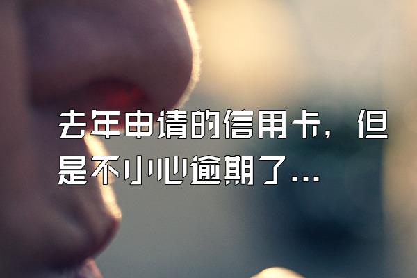 去年申请的信用卡，但是不小心逾期了，而且还有了逾期记录，请问怎样消除我的信用卡逾期记录？