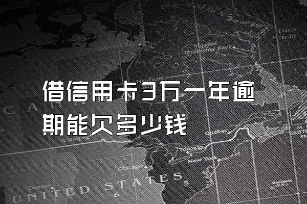 借信用卡3万一年逾期能欠多少钱