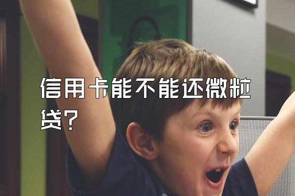 信用卡能不能还微粒贷？
