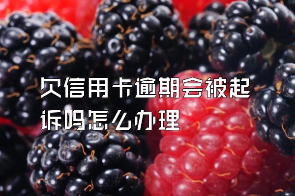 欠信用卡逾期会被起诉吗怎么办理