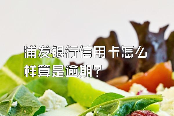 浦发银行信用卡怎么样算是逾期？