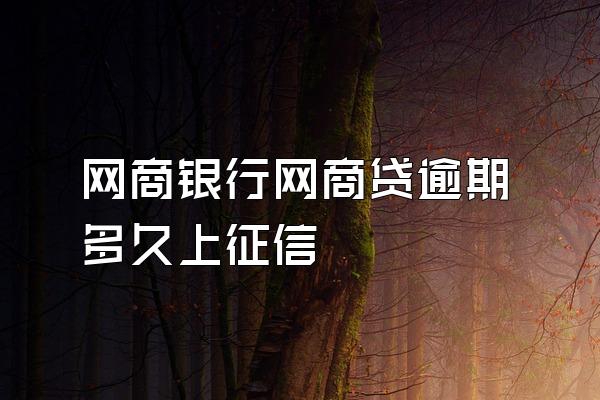 网商银行网商贷逾期多久上征信