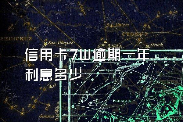 信用卡7W逾期一年利息多少