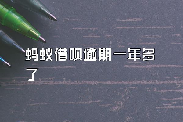 蚂蚁借呗逾期一年多了