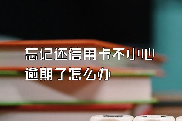 忘记还信用卡不小心逾期了怎么办