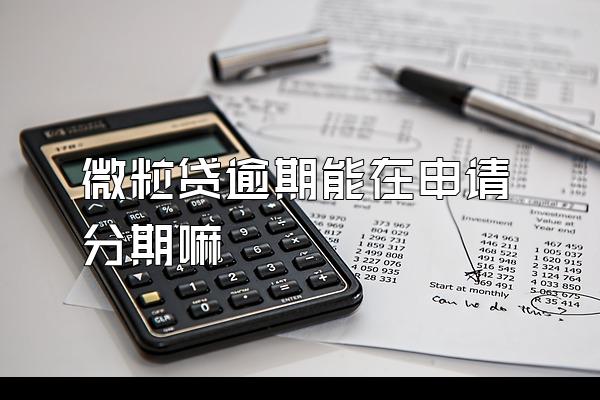 微粒贷逾期能在申请分期嘛