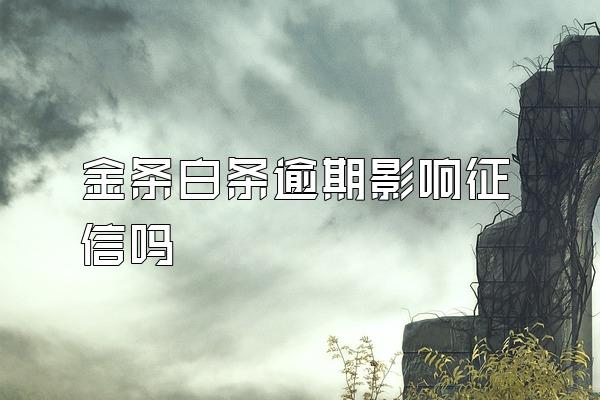 金条白条逾期影响征信吗