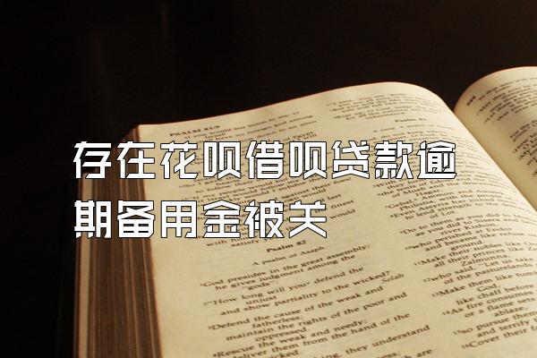 存在花呗借呗贷款逾期备用金被关