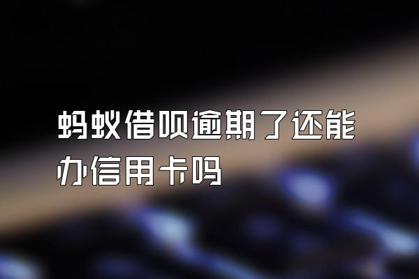 蚂蚁借呗逾期了还能办信用卡吗