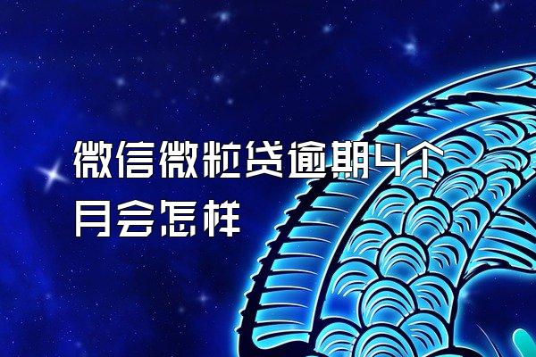微信微粒贷逾期4个月会怎样
