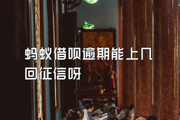 蚂蚁借呗逾期能上几回征信呀