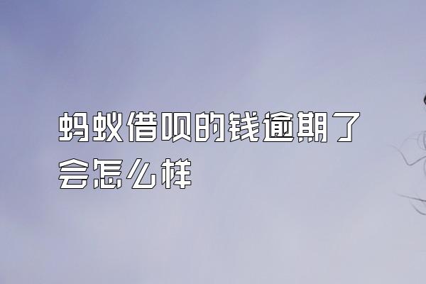 蚂蚁借呗的钱逾期了会怎么样