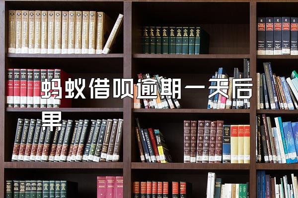 蚂蚁借呗逾期一天后果