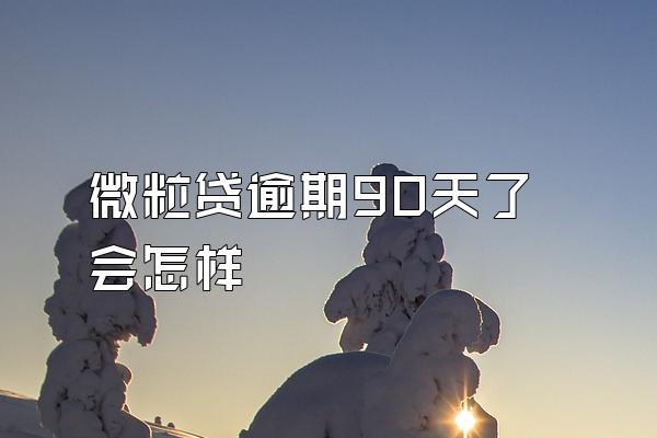 微粒贷逾期90天了会怎样