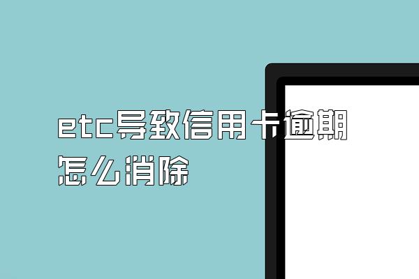 etc导致信用卡逾期怎么消除