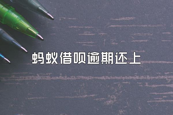 蚂蚁借呗逾期还上