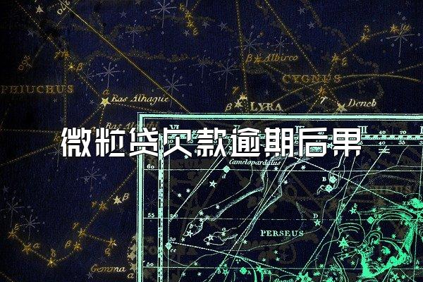 微粒贷欠款逾期后果