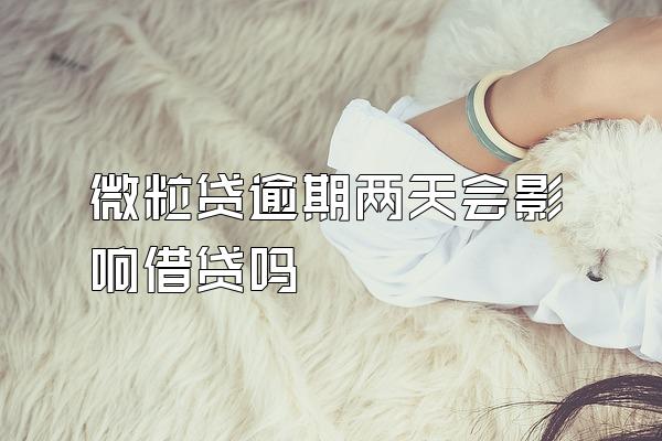 微粒贷逾期两天会影响借贷吗