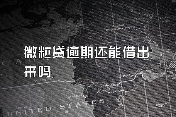 微粒贷逾期还能借出来吗