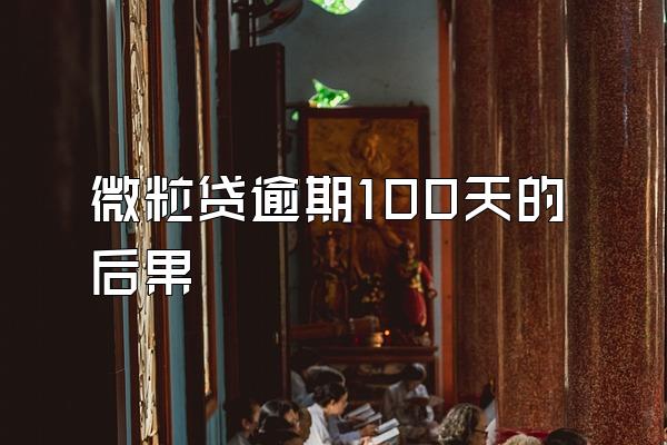 微粒贷逾期100天的后果
